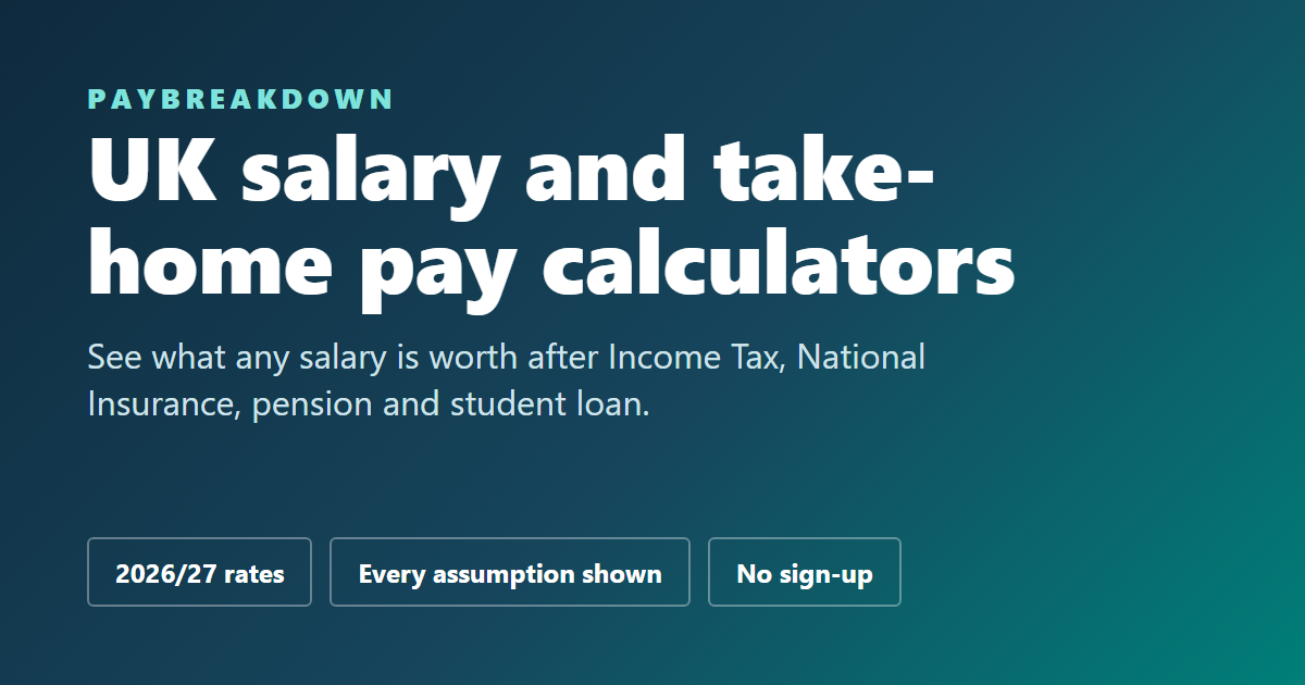 £24,000 After Tax Is £20,800 — £1,733 a Month (2026/27)